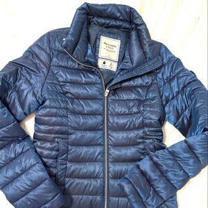Puffer Lightweigh Abercrombie & Fitch Quilted PUFFER JACKET Blue - Women - Small